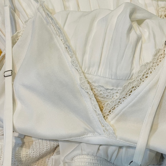 Solitaire Swim Long White and Beige Crochet Dress - Picture 11 of 11